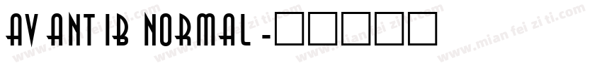 AvantiB Normal字体转换